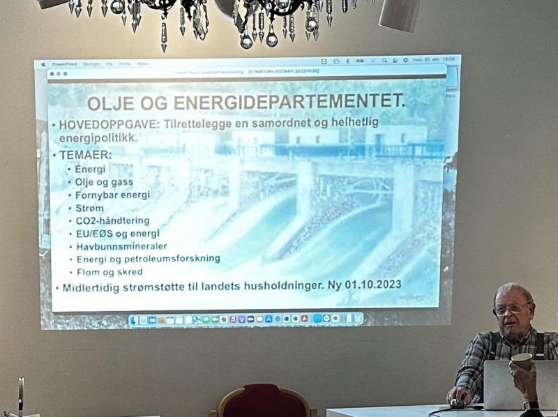Foredrag om energi og strømforhold i Norge
