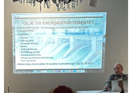 Foredrag om energi og strømforhold i Norge